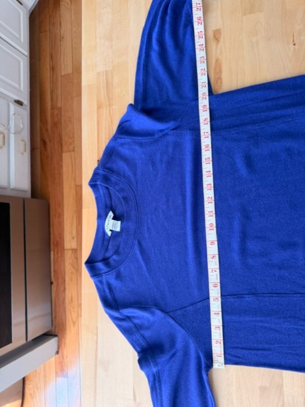 Athleta Royal Blue Shift Dress – Size Large – Long Sleeve – Pockets – Athleisure - Picture 7 of 8